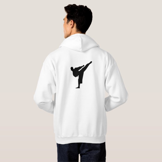 Karate / Taekwondo Kick Hooded Sweatshirt (Back Full)