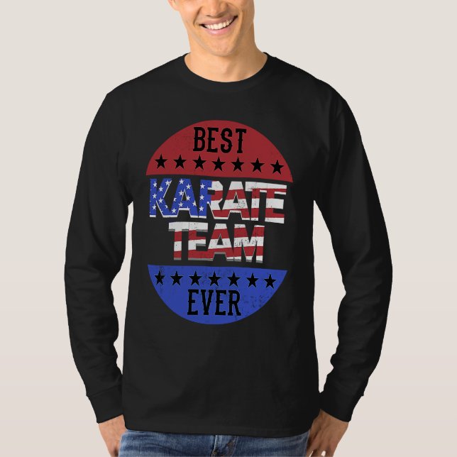 Karate Team Independence Day Patriotic Karateka US T-Shirt (Front)