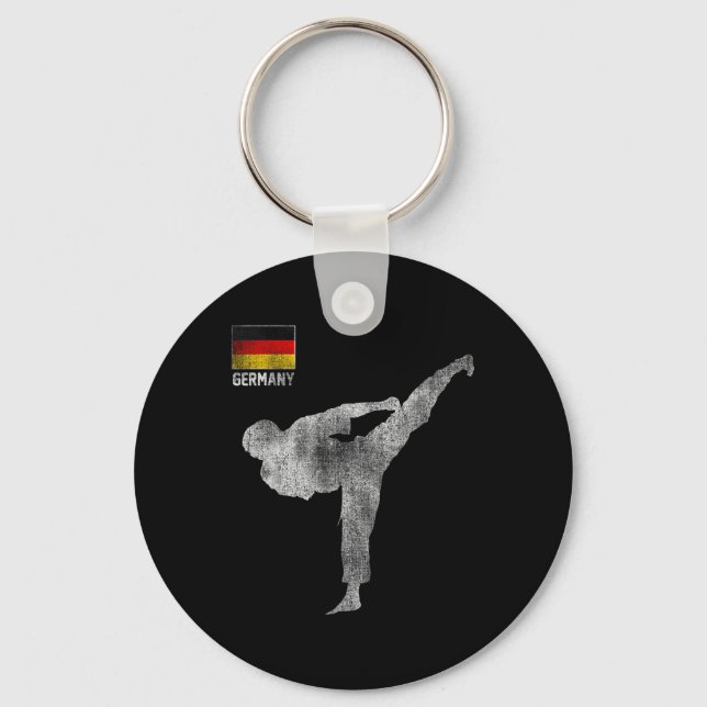 Karate Team Martial Arts Mma Kick Germany German V Keychain (Front)