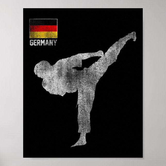 Karate Team Martial Arts Mma Kick Germany German V Poster (Front)