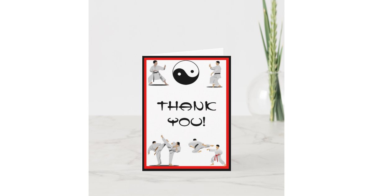 Karate Thank You Note Card