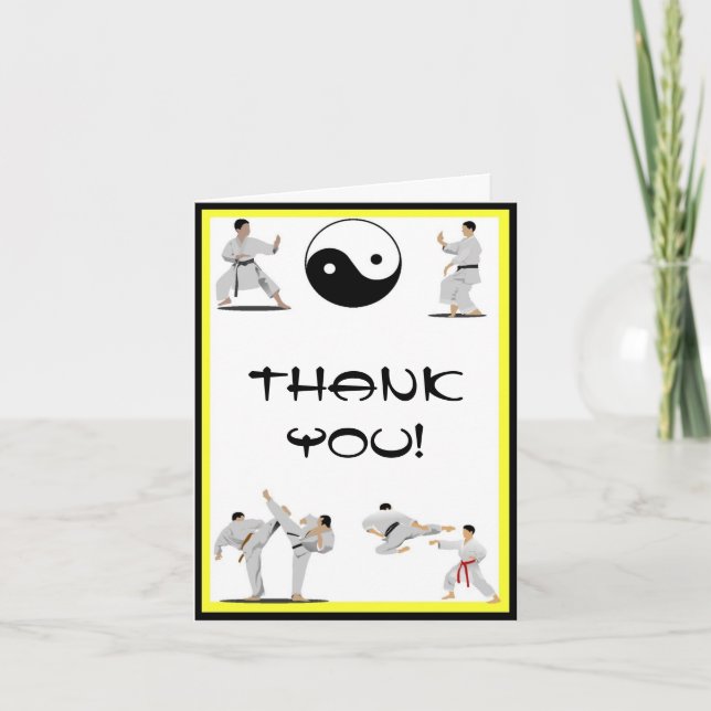Karate Thank You Note Card (Front)