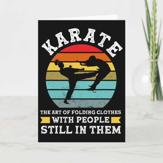 Karate The Art Of Folding Clothes Martial Arts  Card (Front)