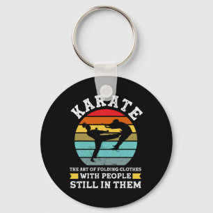 Karate The Art Of Folding Clothes Martial Arts  Keychain