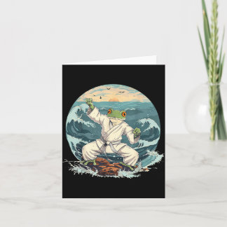 Karate Toad Taekwondo Beach Sunset Martial Arts Card