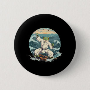 Karate Toad Taekwondo Beach Sunset Martial Arts To Button