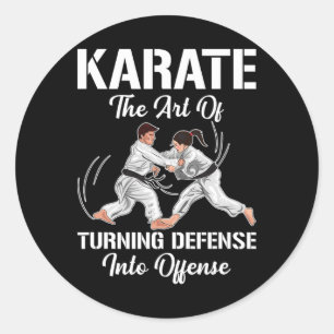 Karate Training Offense Black Belt Sport Martial A Classic Round Sticker