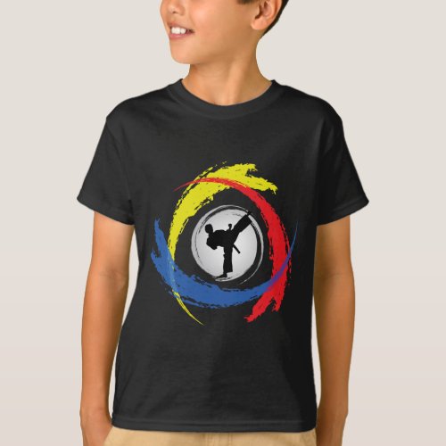 Karate Tricolor Emblem T_Shirt