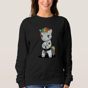 Karate Unicorn in Keikogi Japanese Karateka Sweatshirt
