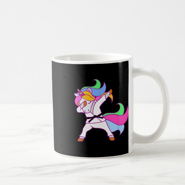 Karate Unicorn Karatecorn Girls  Coffee Mug (Right)