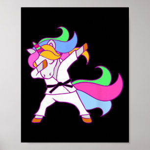 Karate Unicorn Karatecorn Girls  Poster