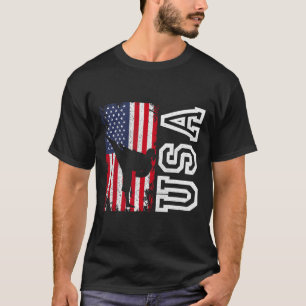 Karate Usa Flag 4th Of July Patriotic American  T-Shirt