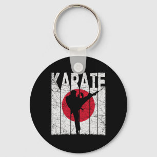 Karate Vintage Martial Arts Retro Karate Japanese Keychain
