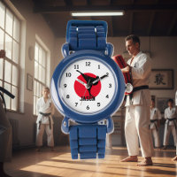 Karate watch for kids with personalized name