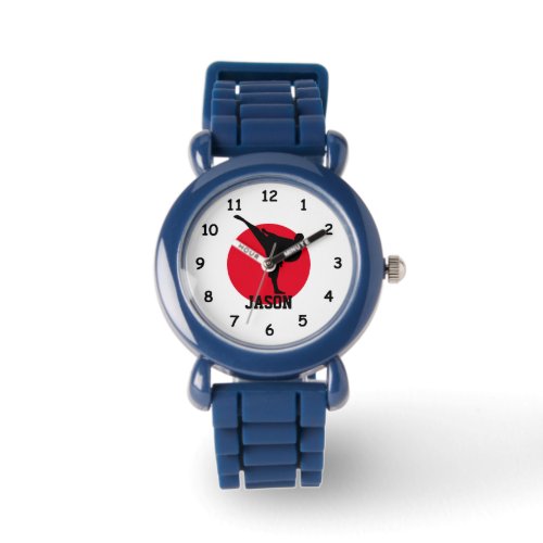 Karate watch for kids with personalized name