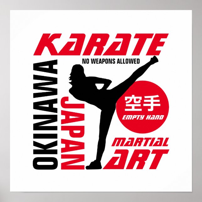 Karate Woman Poster (Front)