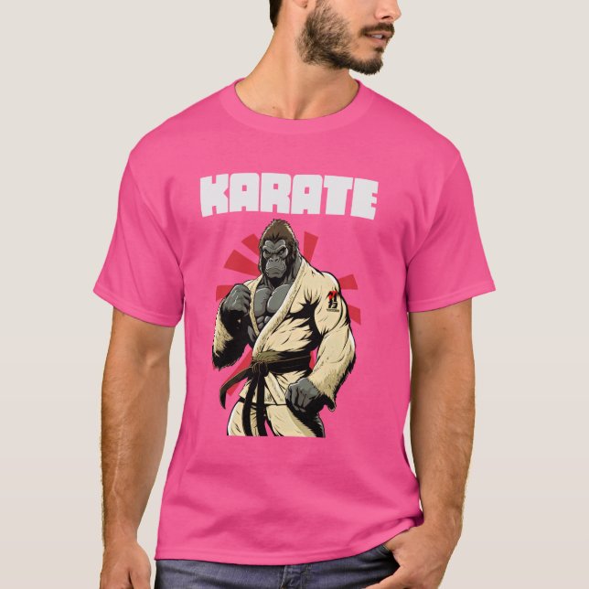 Karateka and Karate Gorilla T-Shirt (Front)