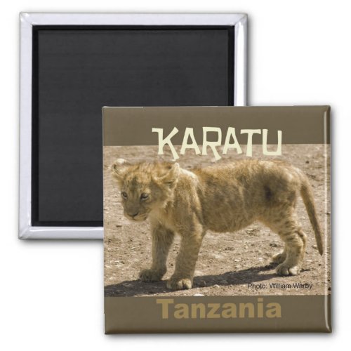Karatu Tanzania Africa Fridge Magnet Lion Cub