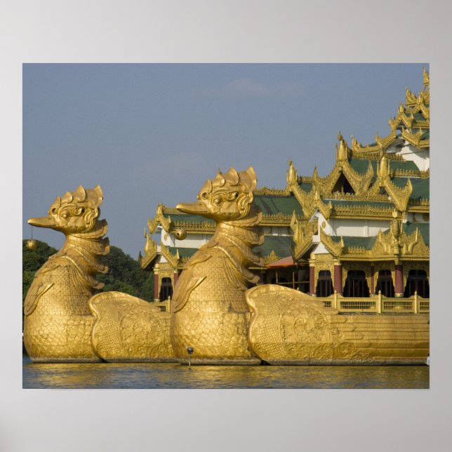Karaweik Hall is a landmark of Yangon, locating Poster (Front)