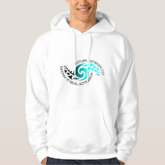 Karearea Hoodie or Tee - Turquoise on White