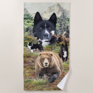 Karelian Bear Dog Beach Towel