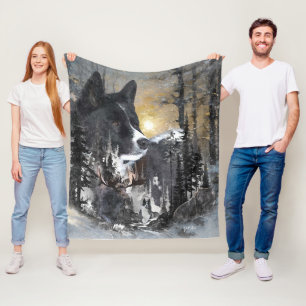 Karelian Bear Dog Fleece Blanket