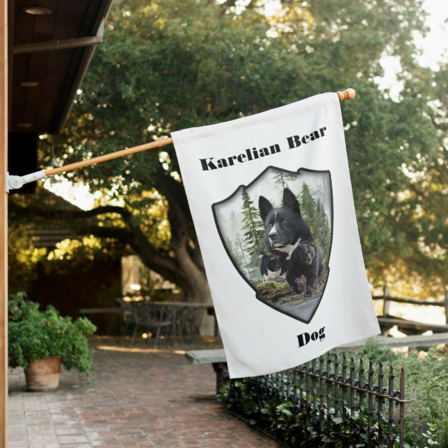 Karelian Bear Dog       House Flag (In SItu)