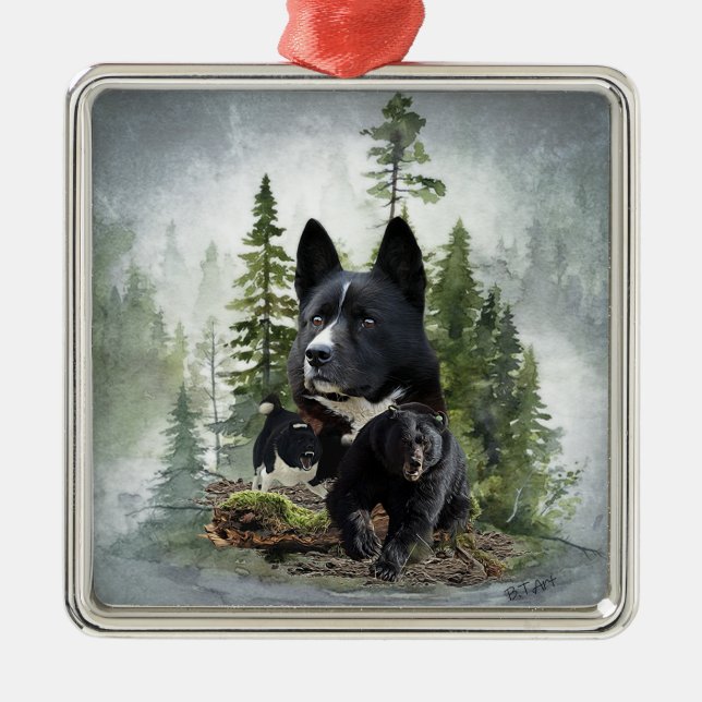 Karelian Bear Dog     Metal Ornament (Front)