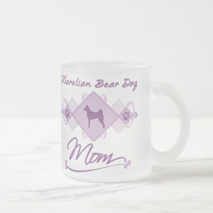 Karelian Bear Dog Mom Frosted Glass Coffee Mug