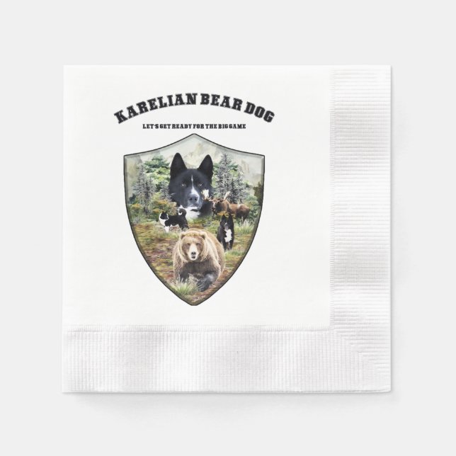 Karelian Bear Dog     Napkins (Front)