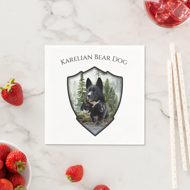 Karelian Bear Dog     Napkins (Insitu)