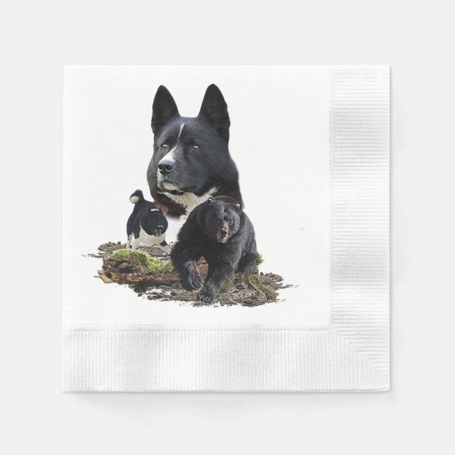 Karelian Bear Dog     Napkins (Front)