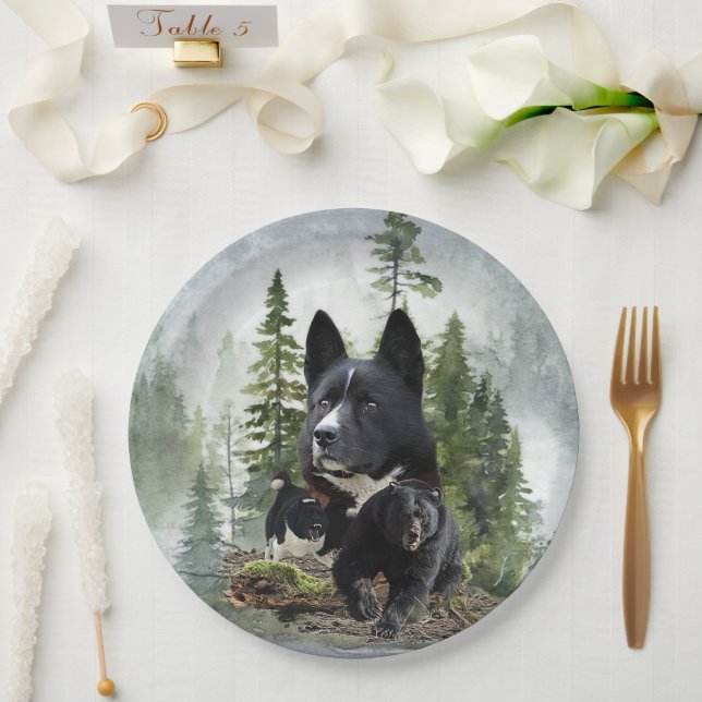 Karelian Bear Dog      Paper Plates (Wedding)