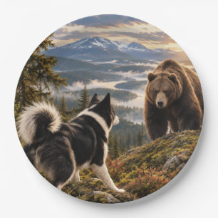Karelian Bear Dog Paper Plates