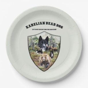 Karelian Bear Dog Paper Plates
