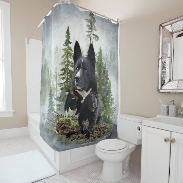 Karelian Bear Dog      Shower Curtain (In Situ)