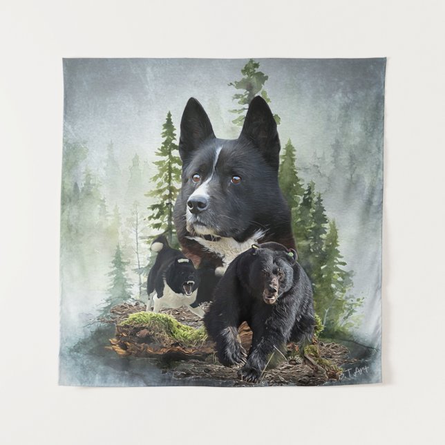 Karelian Bear Dog Tapestry (Front)