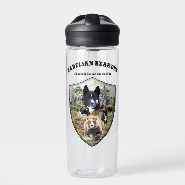 Karelian Bear Dog     Water Bottle (Front)