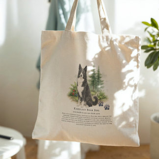 Karelian Bear Dog Watercolor Breed Quote Tote Bag