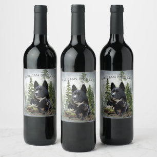 Karelian Bear Dog Wine Label