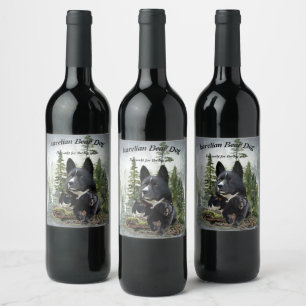 Karelian Bear Dog Wine Label