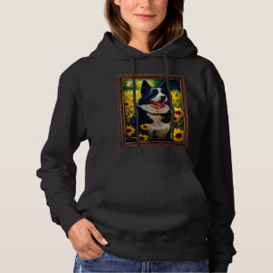 Karelian Bear Painting Sunflower Flower Mom Women  Hoodie