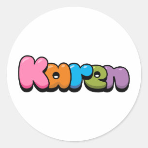 Karen Classic Round Sticker