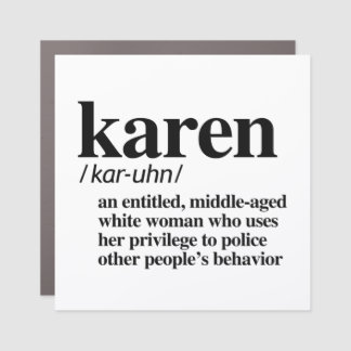 Karen Definition Car Magnet