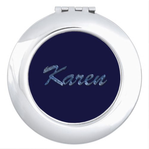 KAREN Name Branded Gift for Women Makeup Mirror