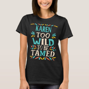 KAREN Name Cute Retro Girls Wildflower KAREN Name T-Shirt