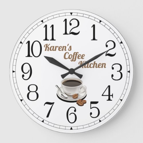 Karens Coffee Kitchen Large Clock