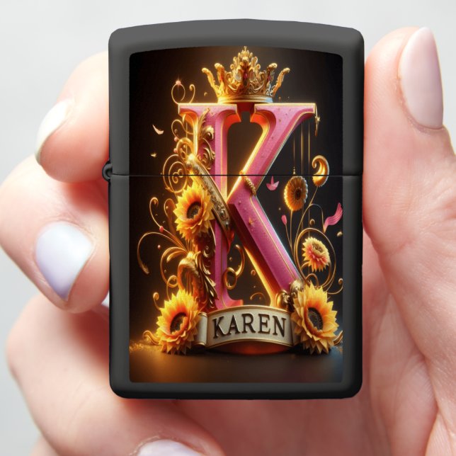 Karen's Golden K Zippo Lighter (In Hand)