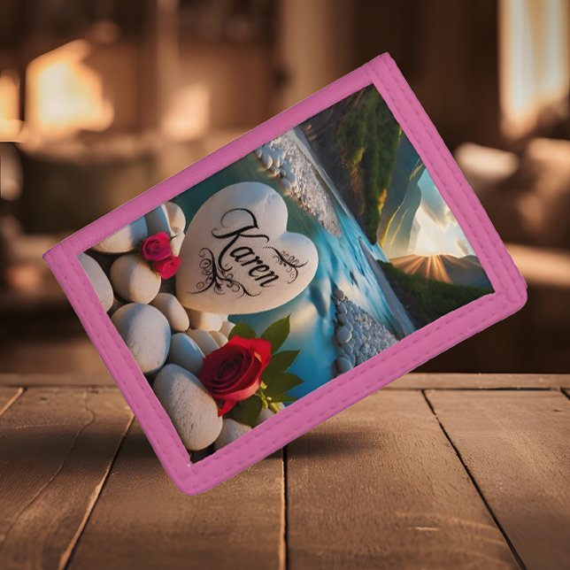 Karen's Heart by the River Trifold Wallet (Creator Uploaded)