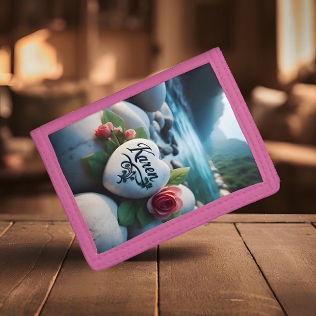 Karen's Heart Stone by the River Trifold Wallet (Creator Uploaded)